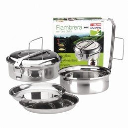 FIAMBRERA CON 2 PLATOS INOX...
